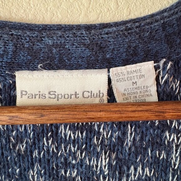 EUC VTG Sweater Vest Knit Red White Blue Stars Stripes Fourth of July 4th Size L - Picture 6 of 7